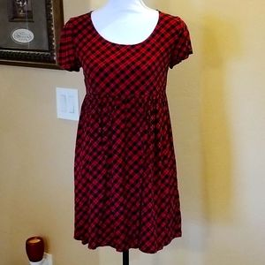 Cute Plaid Babydoll Dress